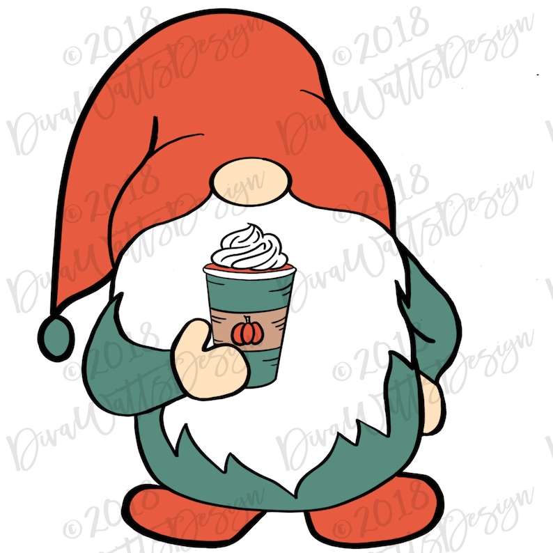 Download SVG Pumpkin Spice Latte Gnome DXF PNG Layered Instant | Etsy