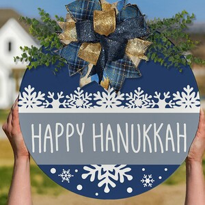 Happy Hanukkah SVG Winter SVG Welcome Winter SVG Hanukkah svg Door Hanger For Hanukkah Door Hanger svg Hanukkah Sign svg Winter Hanukkah svg