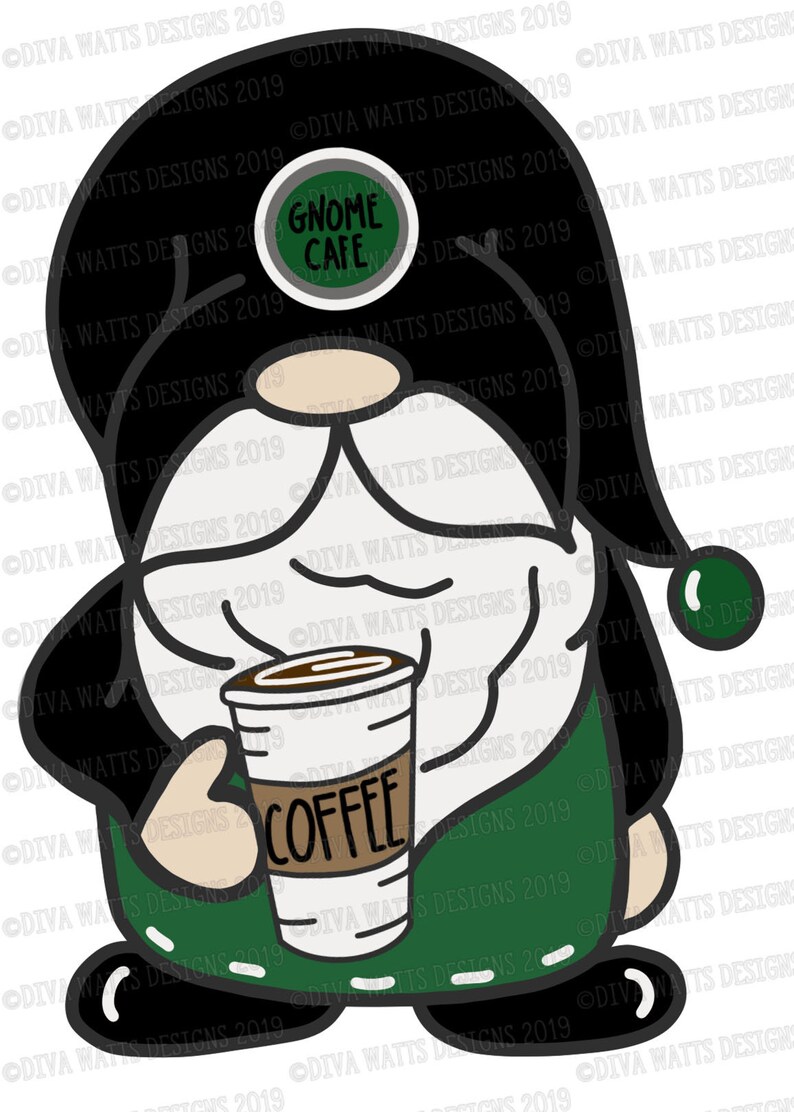 Download SVG Coffee Shop Gnome Cutting File Cafe Bar DXF PNG | Etsy