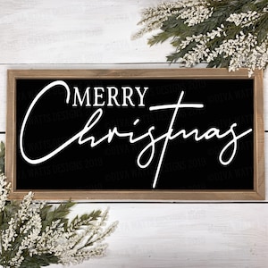 SVG Merry Christmas | Cutting File | Christ | Distressed Handwriting Script | Farmhouse  | DXF png eps jpg | Vinyl Stencil HTV