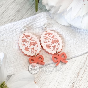 Lasergesneden oorbel svg ovale geschulpte bungelen boog oorbellen toile bloemenpatroon gelaagde statement oorbellen diy sieraden bestand voor kleine bedrijven