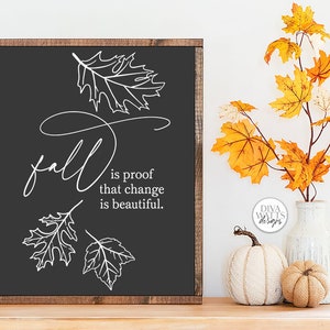 Fall Is Proof That Change Is Beautiful SVG - Autumn Design