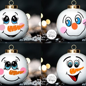Snowman Face SVG Bundle | Christmas / Winter Designs