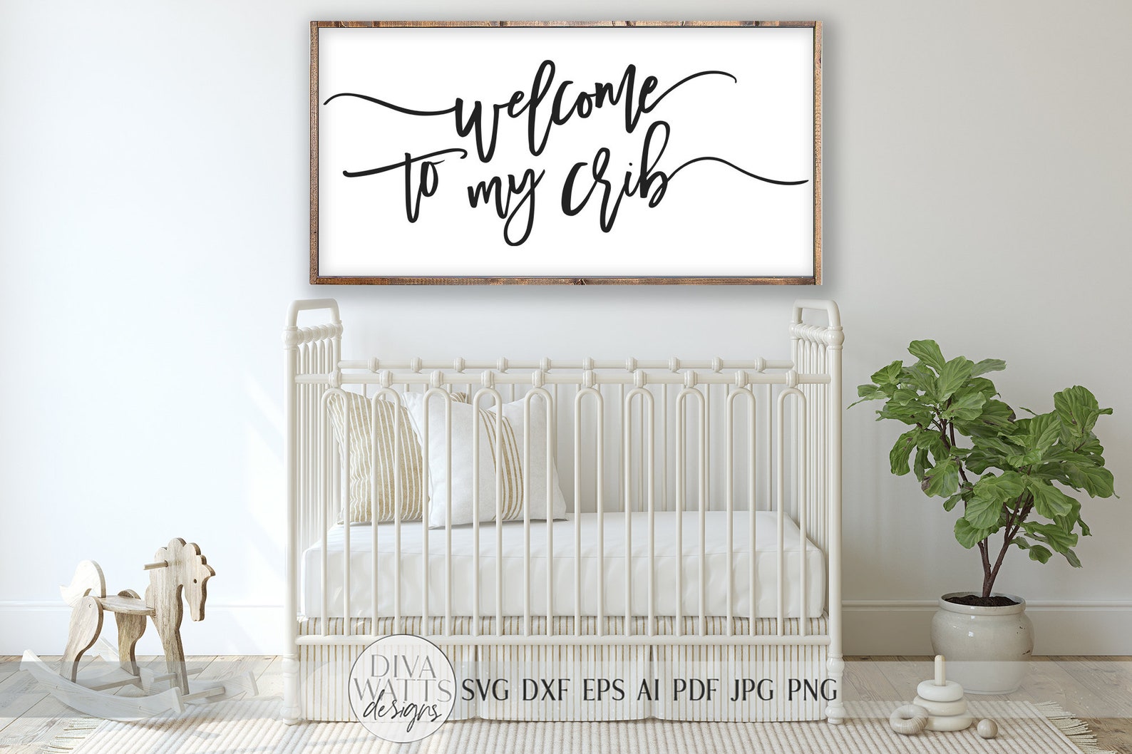 to My Crib SVG Modern Farmhouse Nursery Sign SVG Etsy