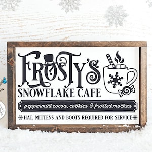 Frosty&#39;s Snowflake Cafe SVG | Christmas / Winter Design