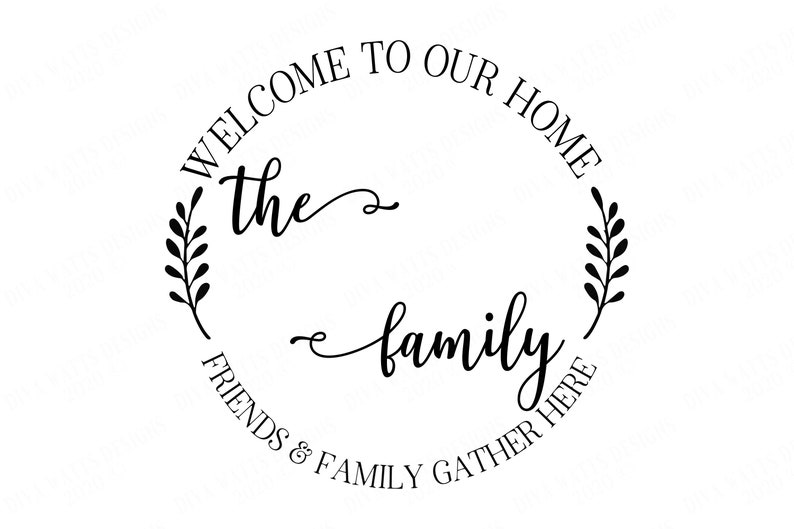 Welcome to Our Home Friends and Family Gather Here - Etsy