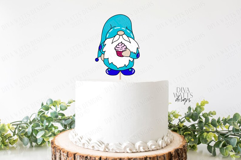 Download SVG Happy Birthday Gnome Cutting File Cupcake Cake | Etsy