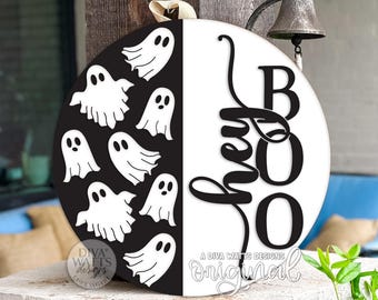 Halloween Door Hanger SVG Bundle :glowforge Layered Laser Cut Files ...