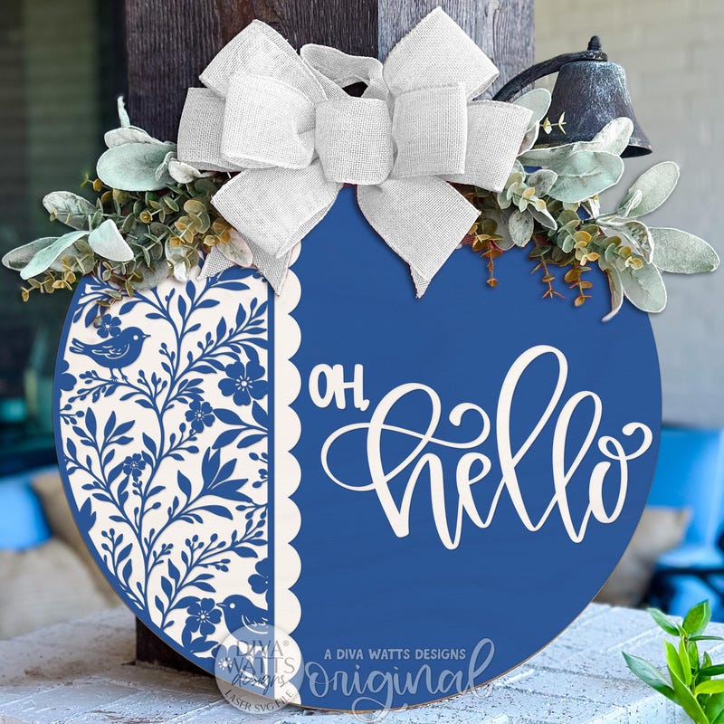 Front Door Round Welcome - Etsy