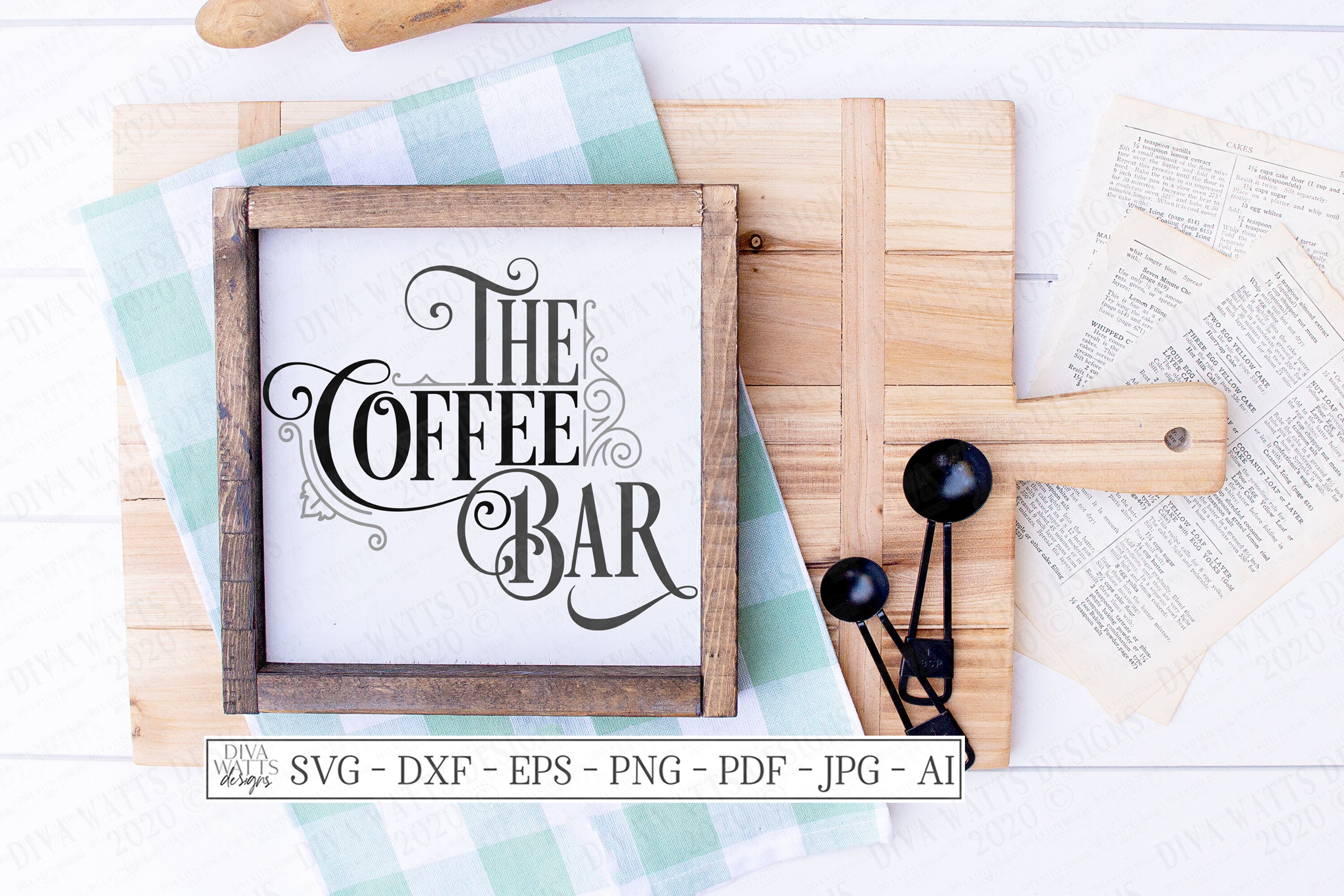 Download SVG | The Coffee Bar | Cutting File | Kitchen Farmhouse Rustic Bar Sign | Vinyl Stencil HTV ...