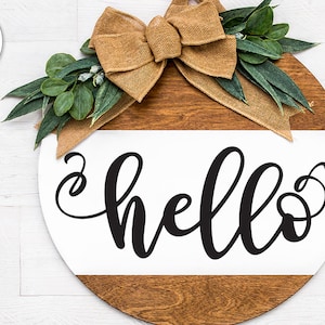 Hello SVG | Farmhouse Sign | Door Hanger Design