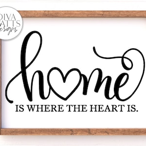 La maison est là où se trouve le coeur SVG | Enseigne de ferme | DXF et plus encore !