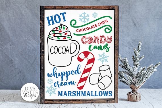 Hot Cocoa Bar SVG Printables Included - Etsy