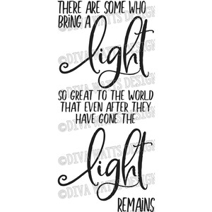 SVG There Are Some Who Leave A Light so Great in the World | Cutting ...