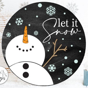 Let It Snow SVG | Round Christmas / Winter Design