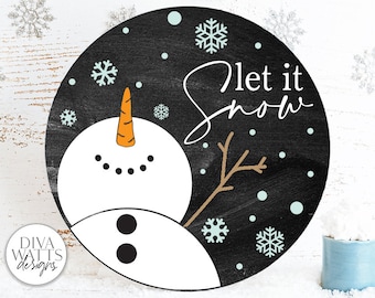 Let It Snow SVG | Round Christmas / Winter Design