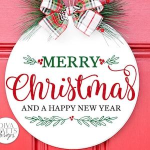 Merry Christmas And A Happy New Year SVG | Winter Design