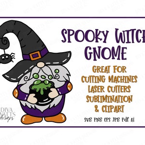 Witch Gnome SVG | Halloween Gnome