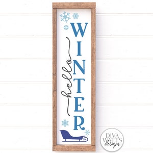 Vertical Christmas SVG Bundle Winter Porch Sign Makers Bundle image 8