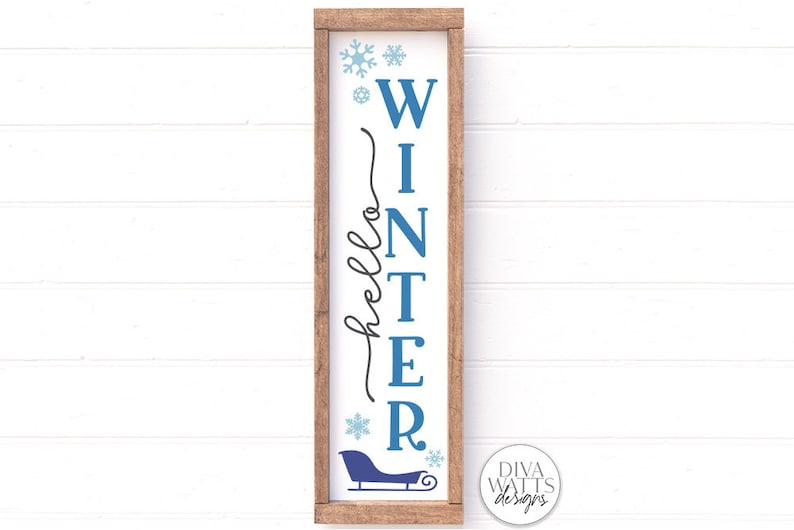 Vertical Christmas SVG Bundle Winter Porch Sign Makers Bundle image 8