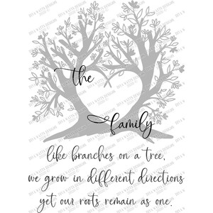 SVG | Like Branches On A Tree | Vertical Farmhouse Sign | Family Last Name | Customize | PNG EPS jpg pdf | Our Roots Remain As One | image 3