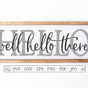 SVG | Na Hallo Es | Plotterdatei | Vinyl Schablone HTV | Bauernhaus rustikales Schild | Begrüßung | Veranda | Türchen | Passepartout | eps dxf | Willkommen