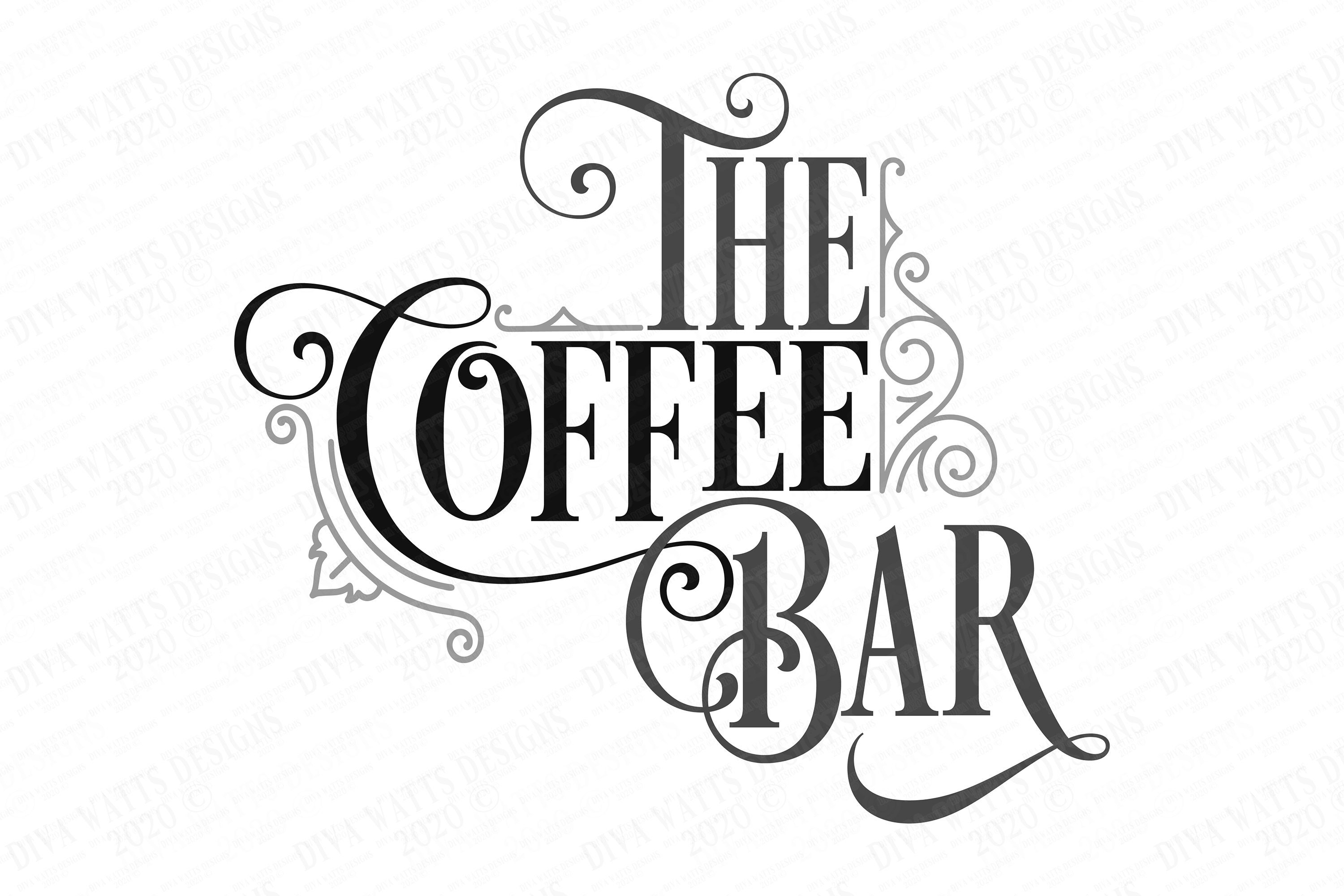 SVG the Coffee Bar Cutting File Kitchen Farmhouse Rustic | Etsy