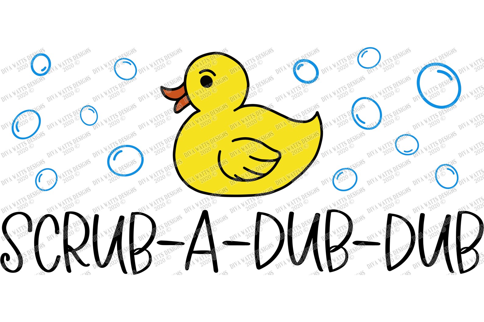 SVG Scrub A Dub Dub Cutting File Bathroom Bubbles Etsy