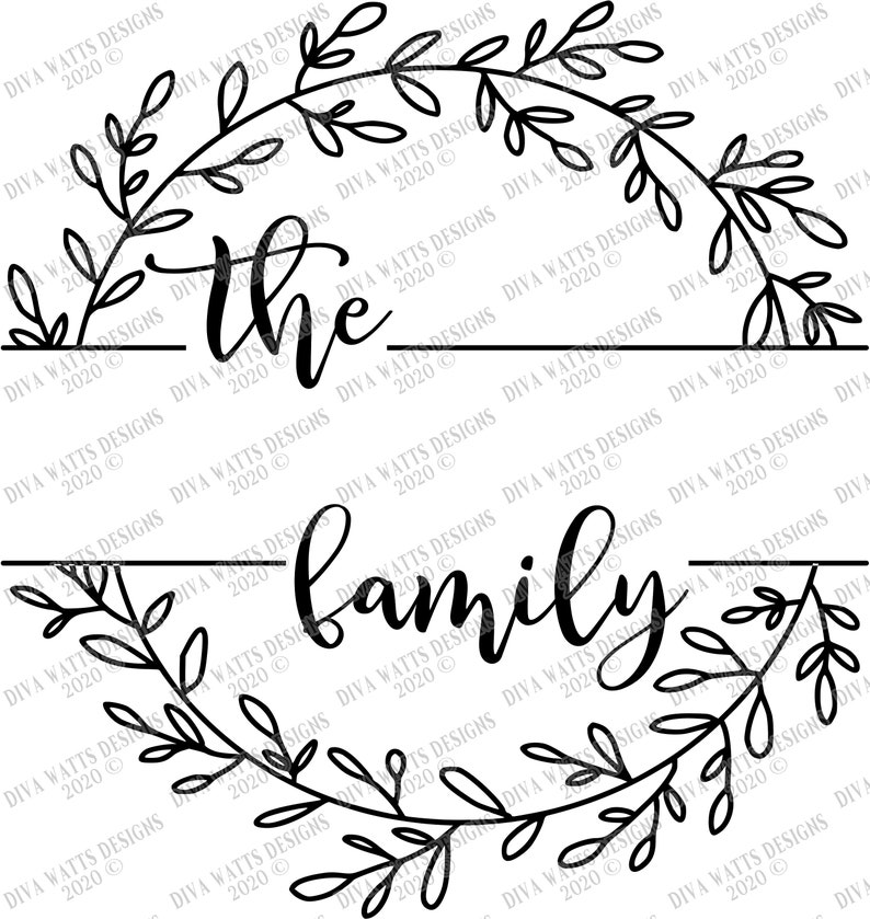 Download SVG Family Last Name Wreath Cutting File Farmhouse Style ...
