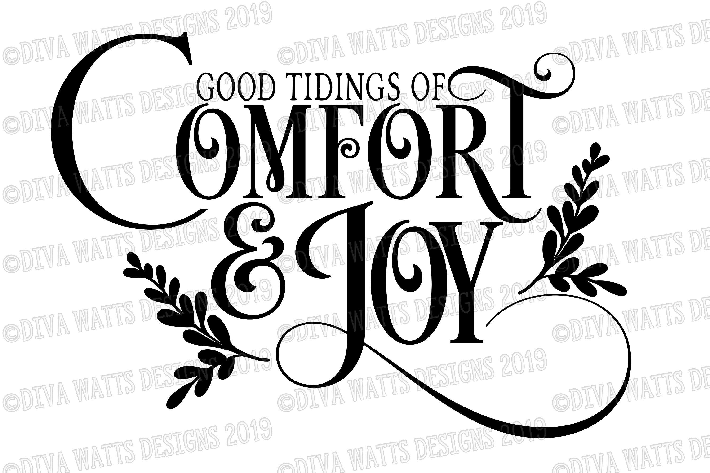 SVG Good Tidings of Comfort and Joy Christmas Cutting File Etsy