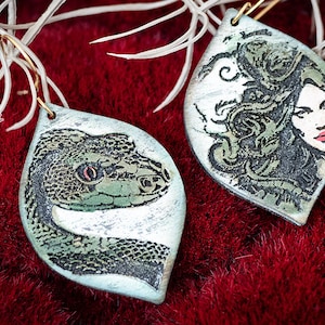 Medusa and Snake Earrings SVG Medusa Earrings Glowforge Earrings Medusa Halloween Earrings For Laser Snake Earrings For Laser Earrings SVG