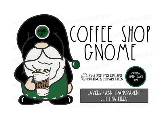 Download Svg Coffee Shop Gnome Cutting File Cafe Bar Dxf Png Etsy