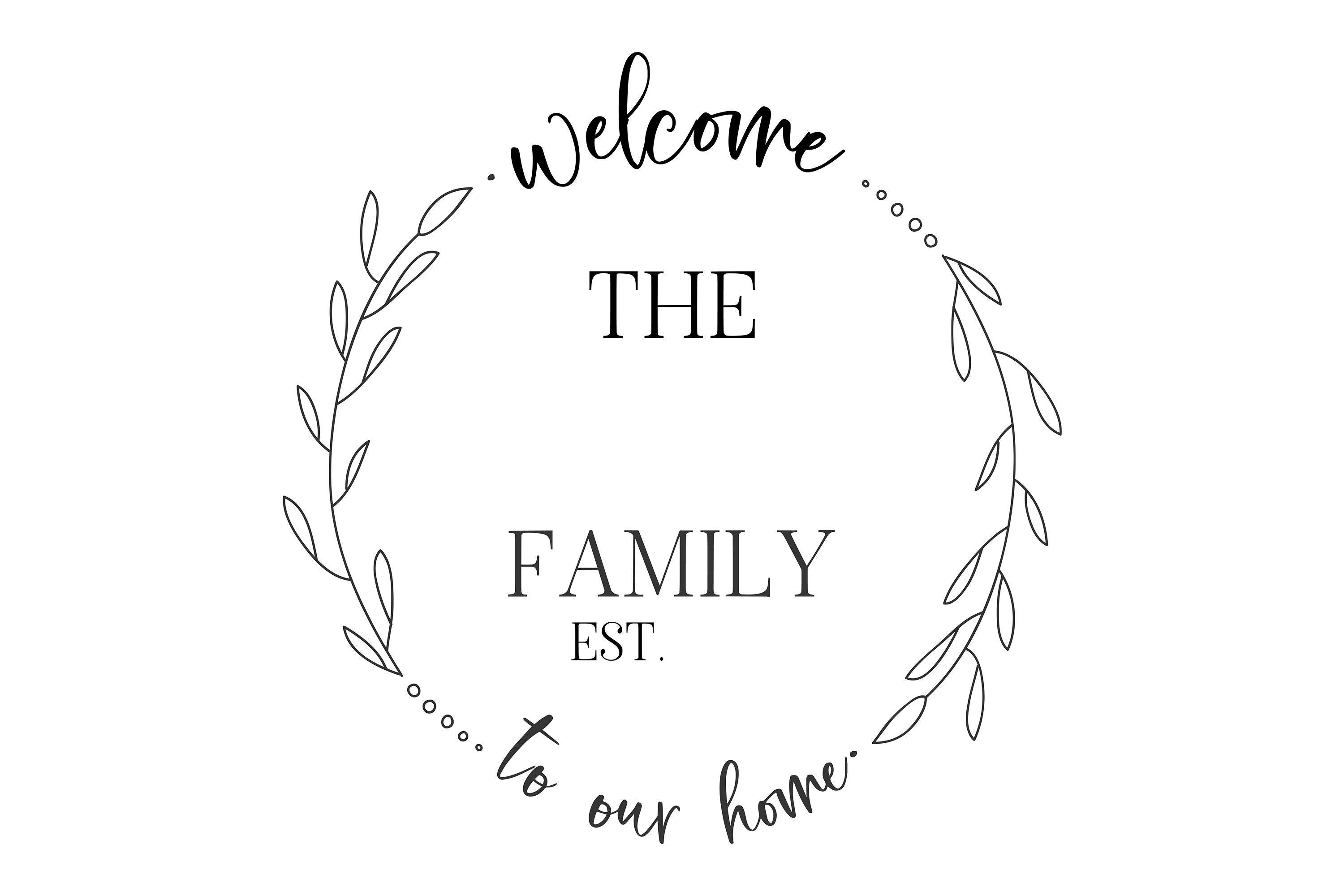 SVG Family Last Name Cutting File To Our Home Etsy