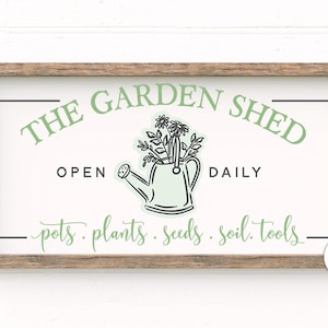 The Garden Shed SVG | Placa de casa de fazenda | DXF e mais