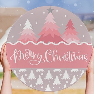 Merry Christmas SVG Door Hanger For Winter SVG Welcome Christmas SVG Door Hanger For Christmas Trees svg Front Door Decor Farmhouse Sign svg