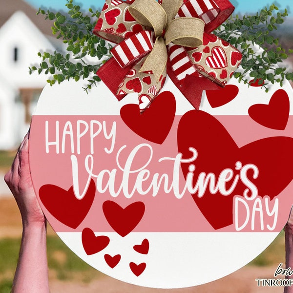 Happy Valentine's Day SVG Valentine's Day Door Hanger SVG Valentine's Day Welcome svg Valentine Sign Love SVG Valentine's Day Sign svg