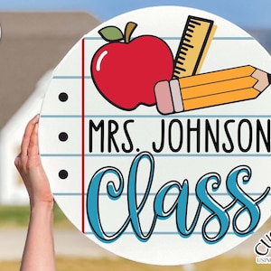 Teacher Class SVG | Classroom Notebook Paper Door Hanger