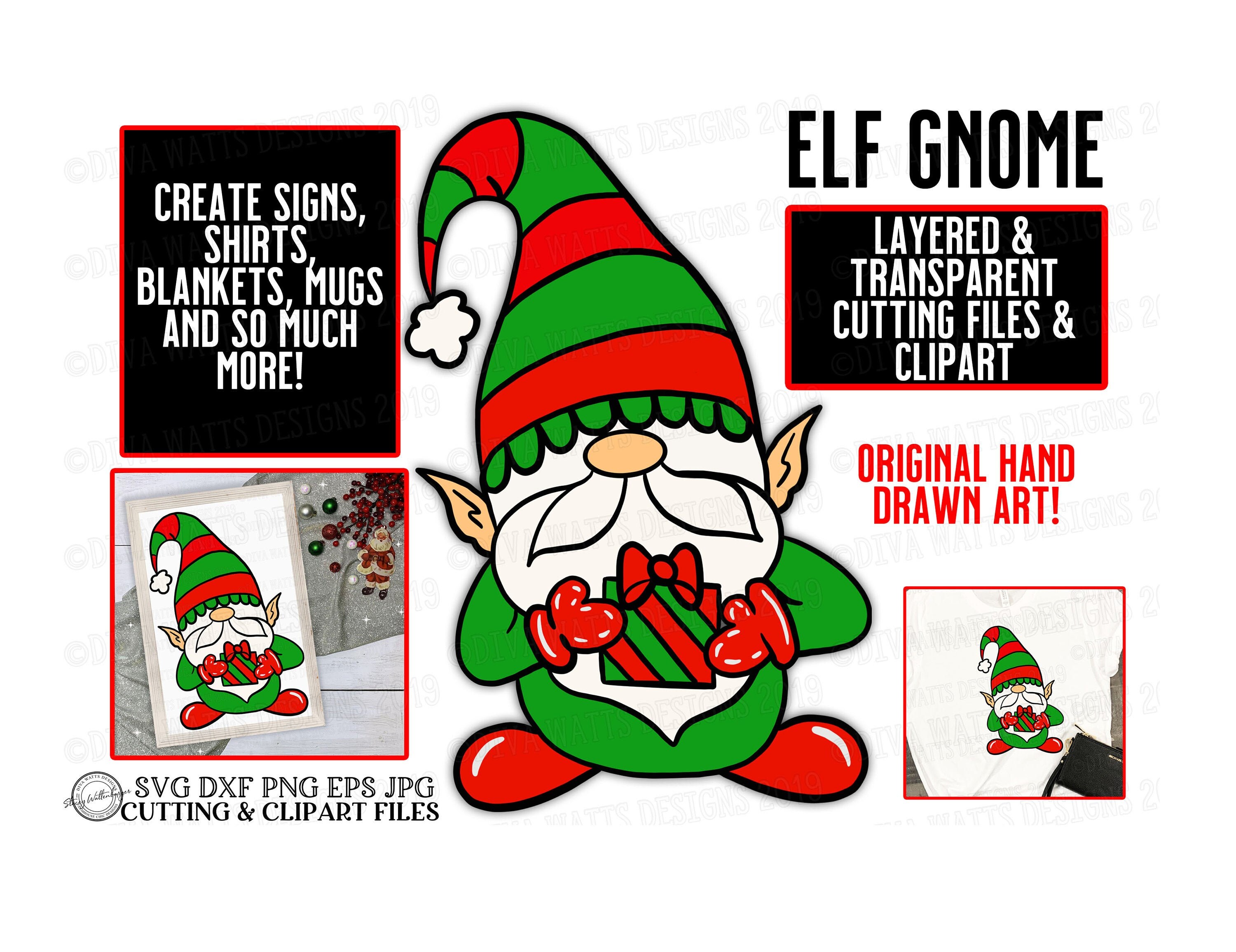 Download SVG Elf Gnome Cutting File Santa's Helper Christmas | Etsy