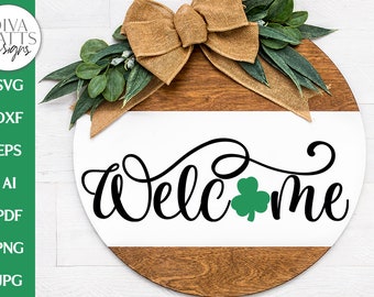 Welcome With Shamrock SVG | St. Patrick's Day Design