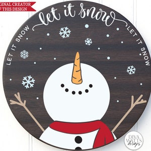 Let It Snow SVG | Christmas Snowman Design