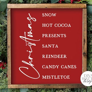 Christmas List SVG | Modern Farmhouse Sign Design