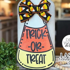 Trick Or Treat Candy Corn Glowforge SVG | Halloween Design