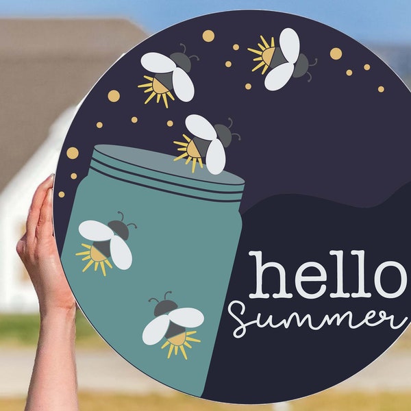 Hello Summer SVG | Fireflies / Lightening Bugs Design