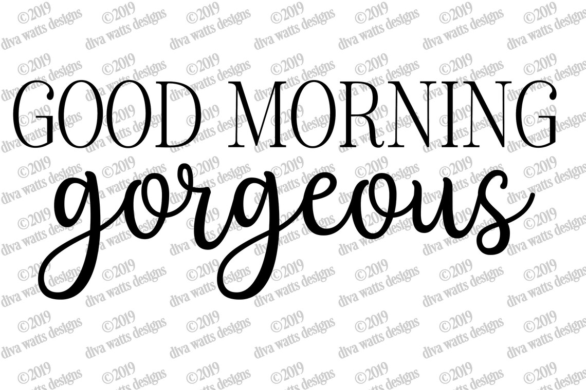 SVG Good Morning Gorgeous Hello There Handsome Bedroom | Etsy