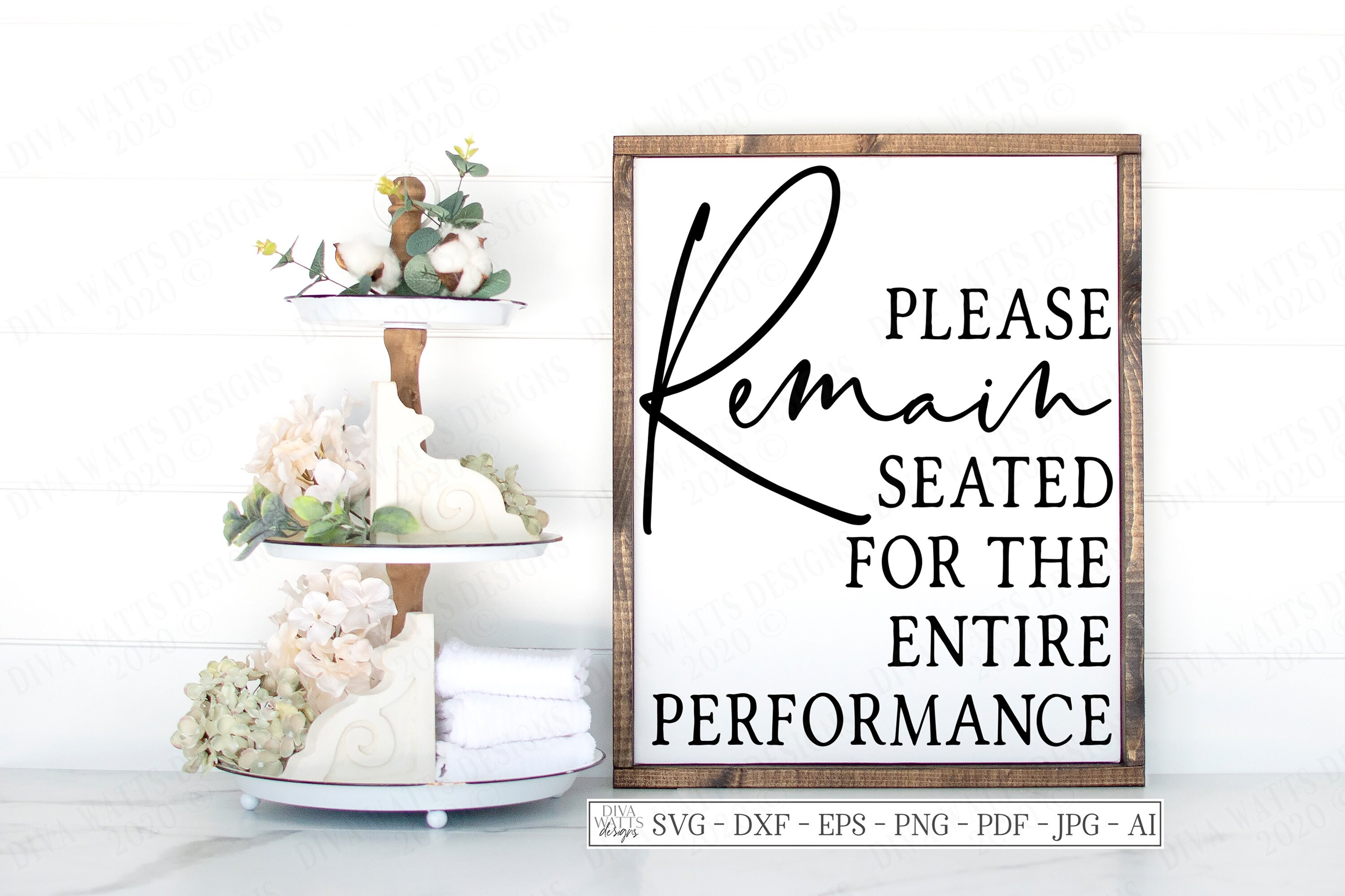 SVG Please Remain Seated for the Entire Performance Etsy Singapore