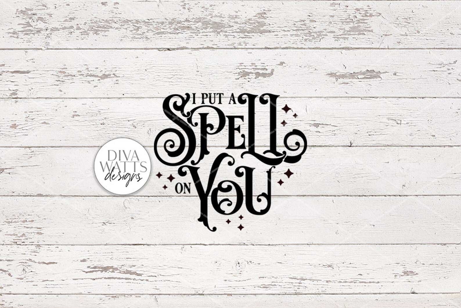 I Put A Spell on You SVG Halloween Witch Word Art Design Etsy