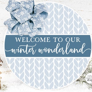 Welcome To Our Winter Wonderland SVG | Christmas Round Design