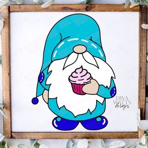 Download Happy Birthday Gnome SVG 5 Variations dxf and more | Etsy