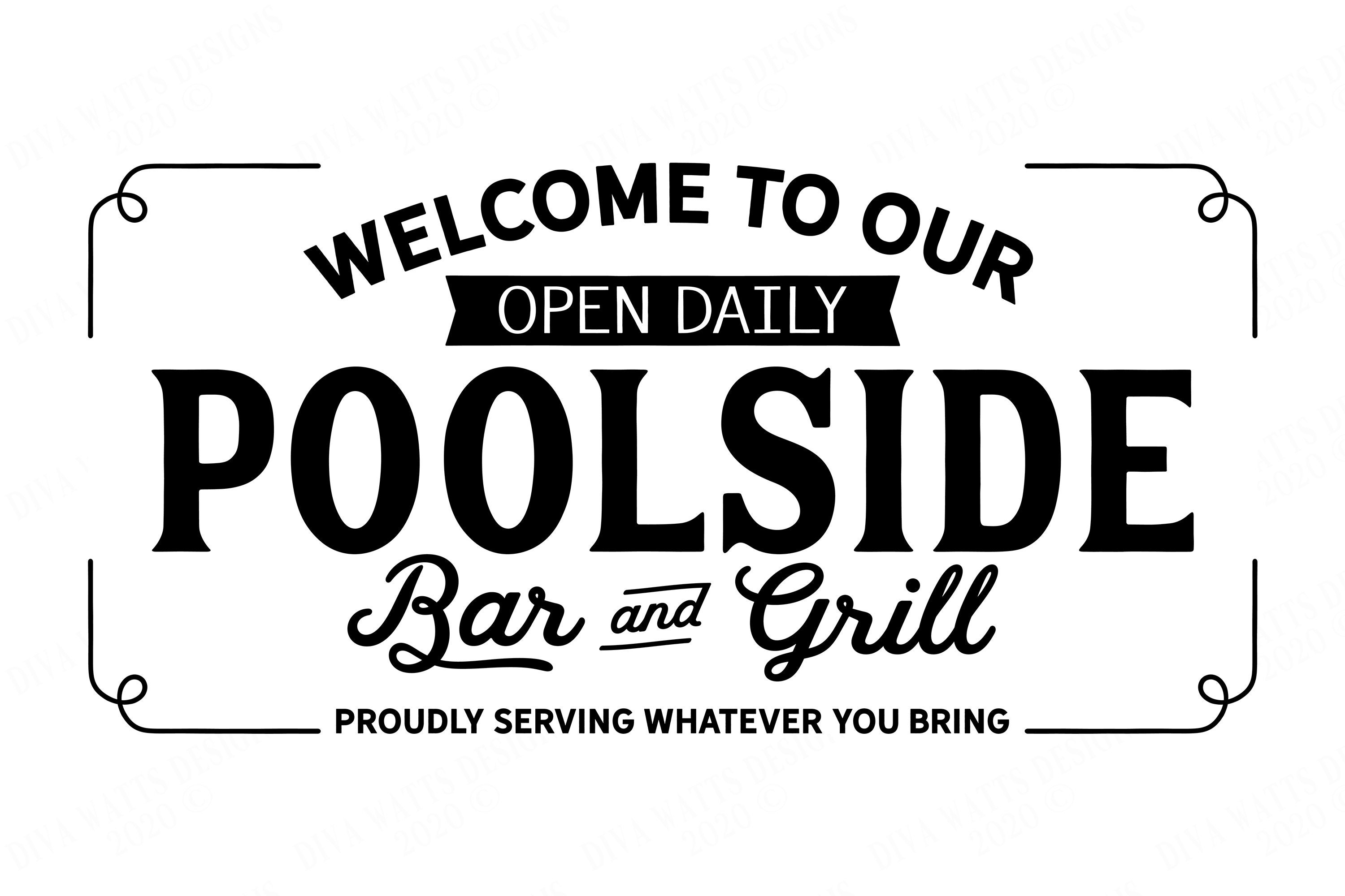 to Our Poolside Bar and Grill Proudly Serving What Etsy