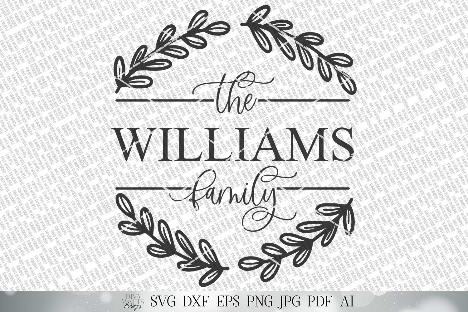 Download Family Last Name Farmhouse Wreath SVG | Sign SVG | Tray ...